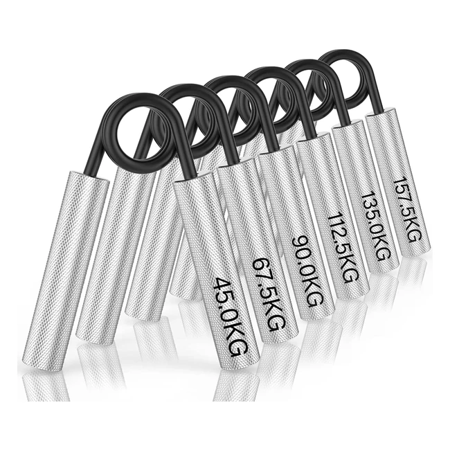 Zeagus Grip Strength Trainer 4Pack 6Pack 225kg 1575kg Metal Hand Grip Strengthener