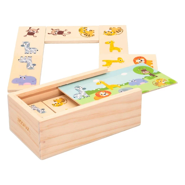 Juego de domino infantil animalitos de la selva - Woomax 46461