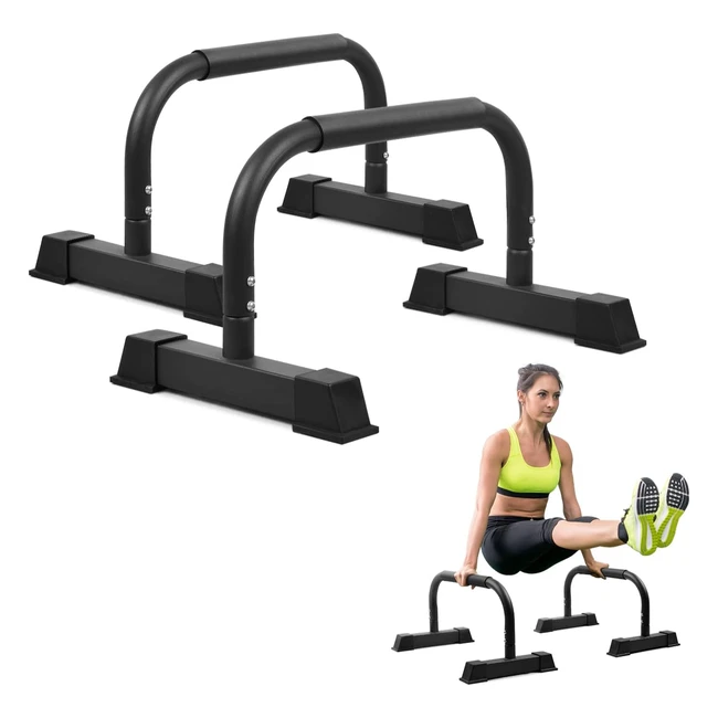 Barres Parallèles en Bois/Acier pour Fitness Gym Street Workout - Yes4All