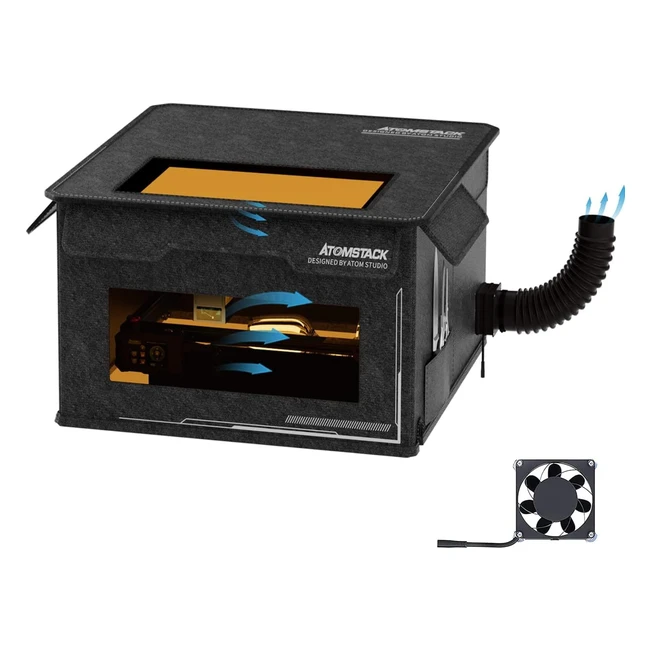 Atomstack FB2 Lasergravurmaschinen-Gehäuse 760 x 740 x 420 mm Schutzgehäuse Rauchfiltergerät Schalldämmung Gravur-EE-Häuser