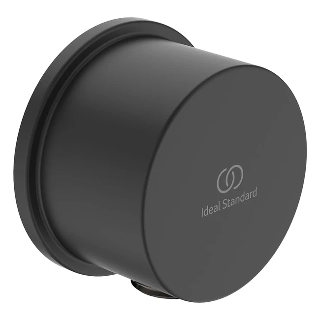 Ideal Standard Idealrain Round Wall Shower Outlet BC808XG Silk Black - Robust an