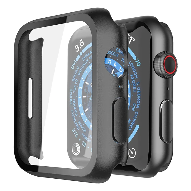 Misxi Hard Case fr Apple Watch Series 87 - Schutzgehuse mit Glas Displaysch