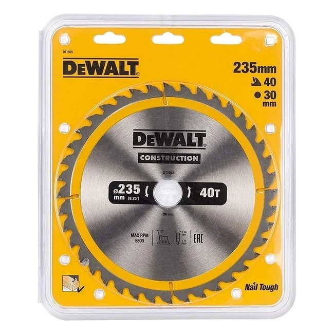 Lama circolare Dewalt DT1960QZ per edilizia - 305x30mm, 60 denti