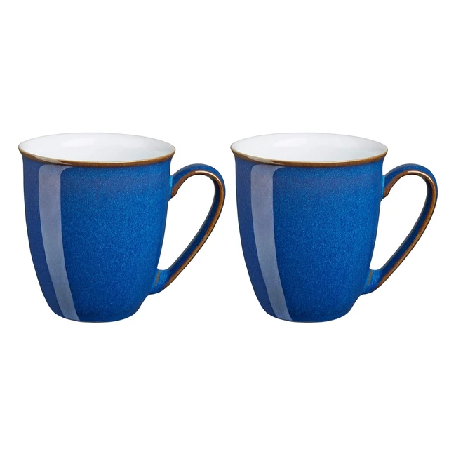 Denby 1048879 Imperial Blue Coffee Beakermug Set - High Quality, Handcrafted in England