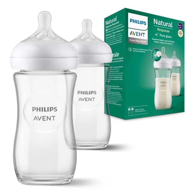Philips Avent Natural Glass Baby Bottle 240ml - BPA Free
