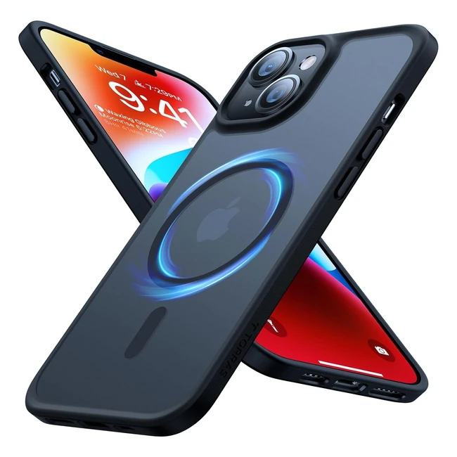 Torras iPhone 14 Hülle, Magsafe-kompatibel, matt, militärischer Schutz, GuardianMag-Serie