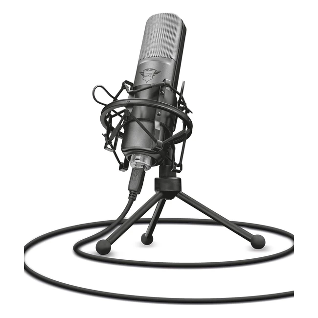 Trust Gaming GXT 242 Lance - Microfono Streaming USB per PC, PS4, PS5 - Nero