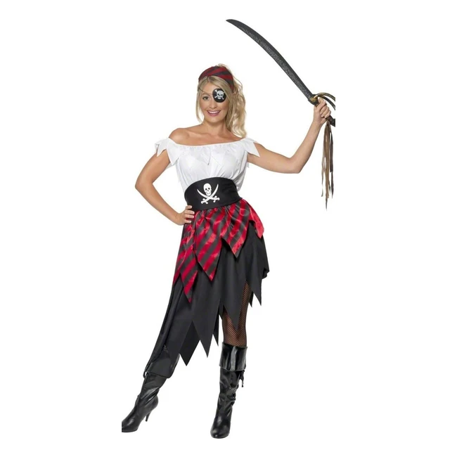 Disfraz de Pirata para Mujer Smiffys 30716L - Vestido y Adorno para la Cabeza