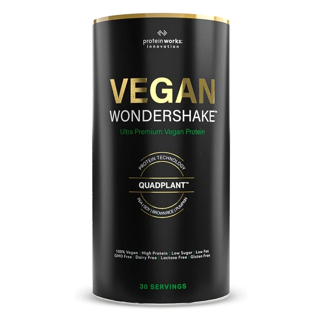 Protein Works Wondershake Vegan - Frullato Vegano Proteico 30 Porzioni - Brownie