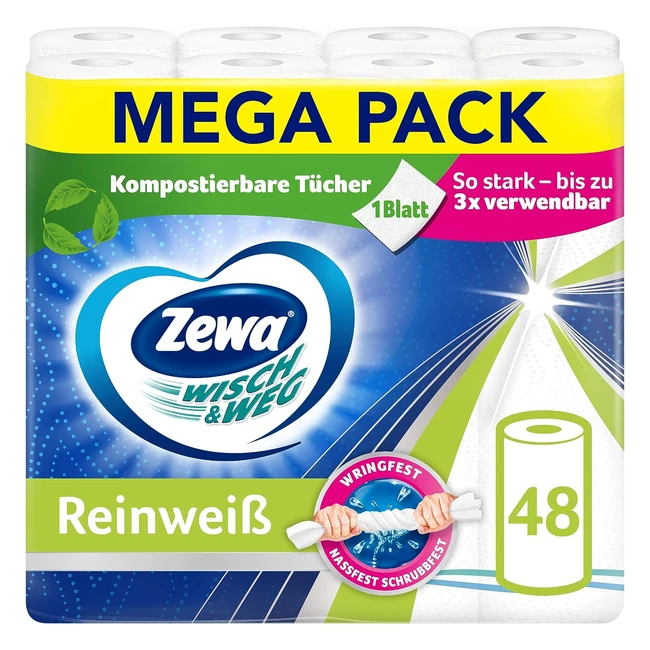 Zewa Wischweg Fun Kchenrolle mit PowerX Struktur 43221 - Stark saugfhig und