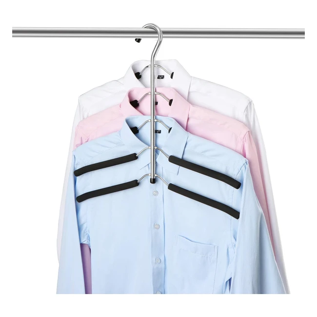 Grucce Metallo 5 in 1 Appendiabiti Multiuso Salvaspazio Non Scivola