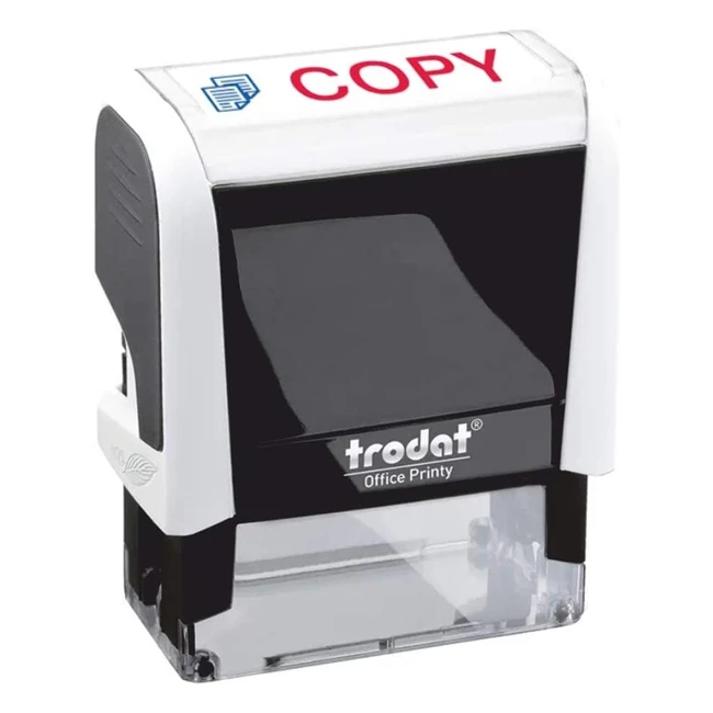 Trodat Stamp 4912 Office Printy - English Text Copy - Self Inking - RedBlue Ink