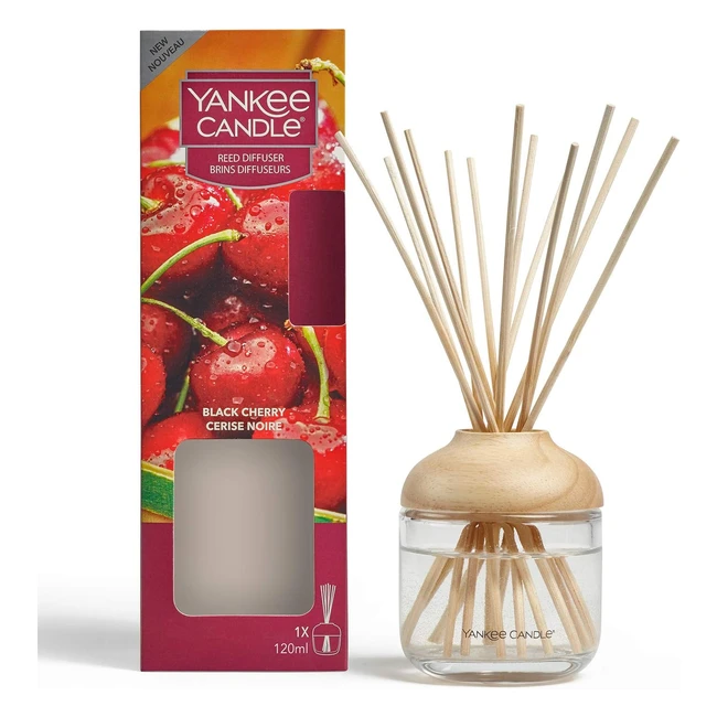 Yankee Candle Reed Aroma Diffuser Black Cherry 120ml - Langanhaltender Duft bis zu 10 Wochen