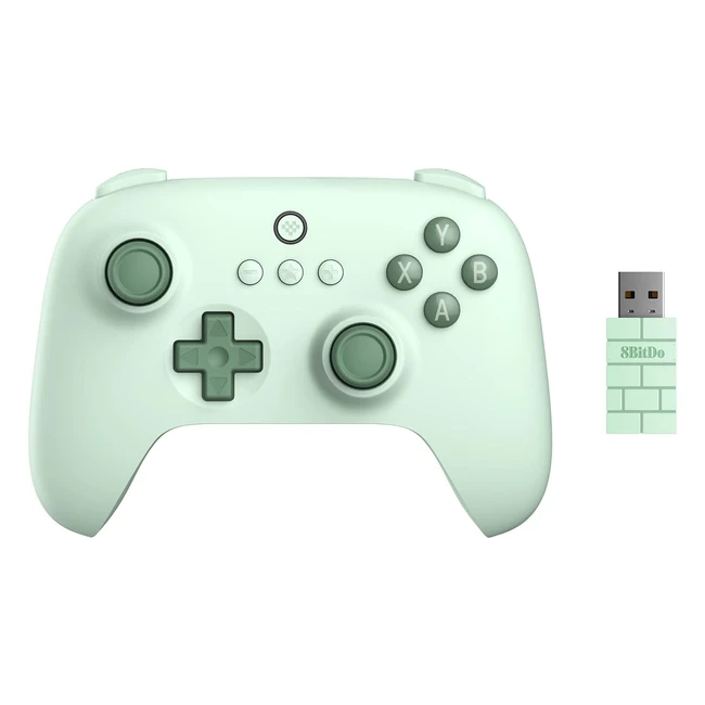 Controlador inalámbrico verde 8bitdo Ultimate C 2.4G compatible con Windows, Android y Raspberry Pi