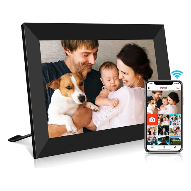 Frameo WiFi Digitaler Bilderrahmen 10.1 Zoll WLAN Fotorahmen 1280 800 IPS Touchscreen