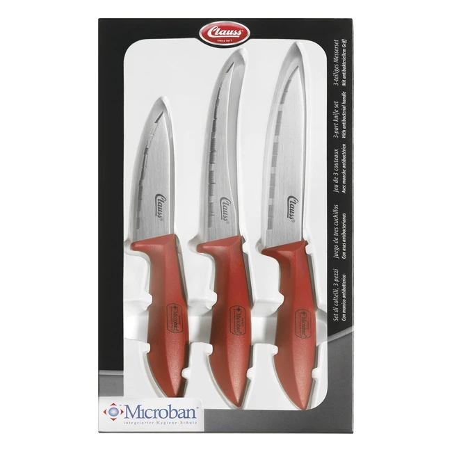 Lot de 3 couteaux Clauss en acier inoxydable 779911 cm