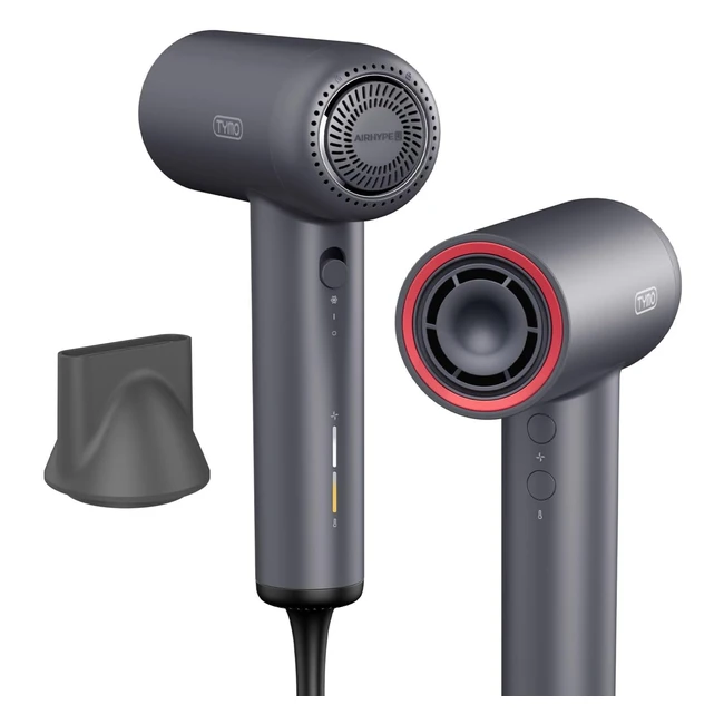 Sèche-cheveux ionique Tymo 1500W, moteur haute vitesse, contrôle thermique, fonction air froid