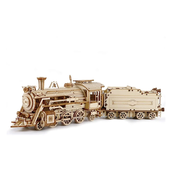 ROWOOD Model Train 3D Wooden Puzzle - DIY Train Model Kit - Teens & Adults
