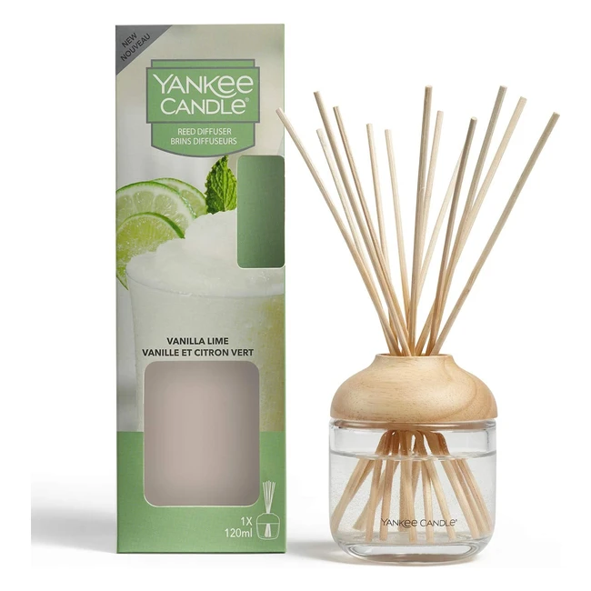 Yankee Candle Reed Aroma Diffuser Vanilla Lime 120 ml - Intensive Duft für 10 Wochen