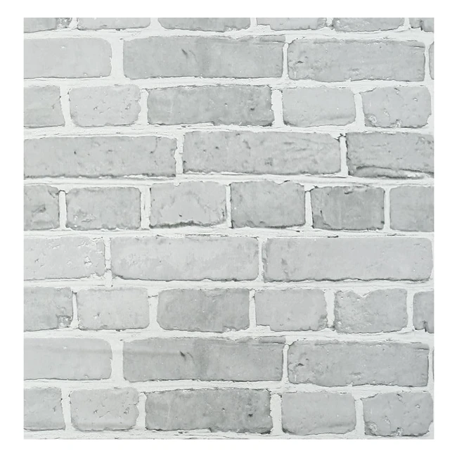 Papel Pintado Autoadhesivo Arthome 44cmx3m - Ladrillo Gris - Impermeable