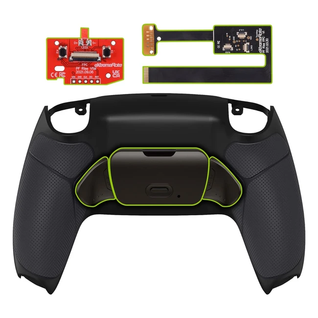 ExtremeRate Black Metal Buttons RMB Version for PS5 Controller BDM010020 with Ru