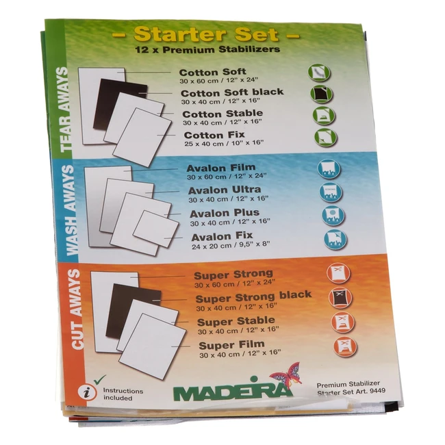 Ensemble de 12 pièces en polaire broderie multicolore - Madeira