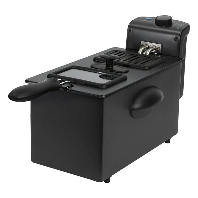 Cecotec Cleanfry 3000 Elektrische Fritteuse 3000 Edelstahl mit Ölreinigungsfilter zur Erhaltung der Ölqualität 2180W Leistung Fensterabdeckung und Anti-Geruchsfilter 3000 Schwarz