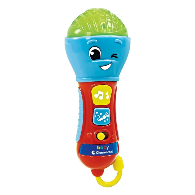 Microphone éducatif Clementoni Baby avec LED et touches colorées