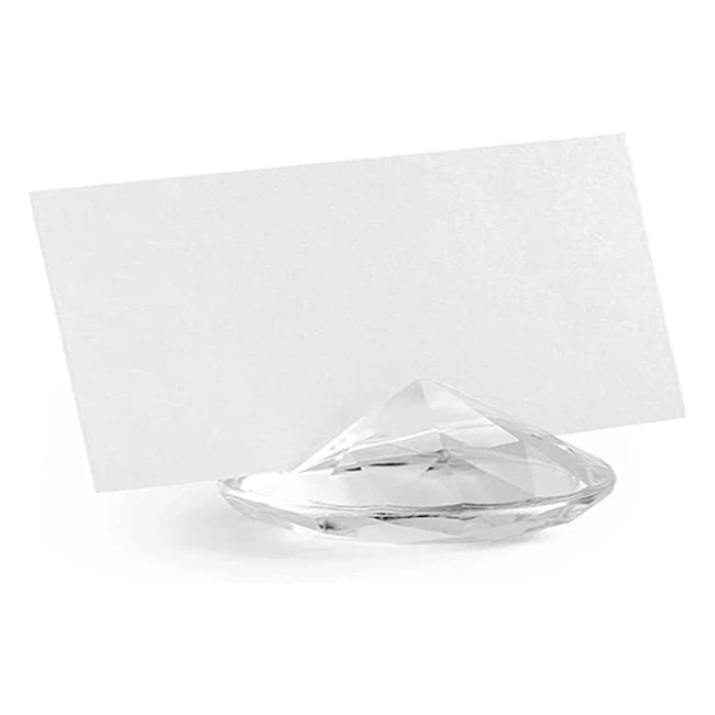 Segnaposto Diamante Trasparente - PartyDeco - Ref 10 - Ideale per Matrimoni e F