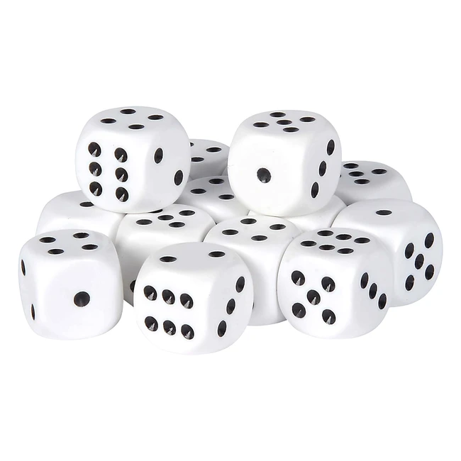 Lot de 15 cubes en plastique blanc - Noris Spiele 606154361