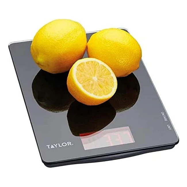 Balance de Cuisine Numérique Taylor Pro, Ultra Fine, Verre Noir, 5 kg de Capacité