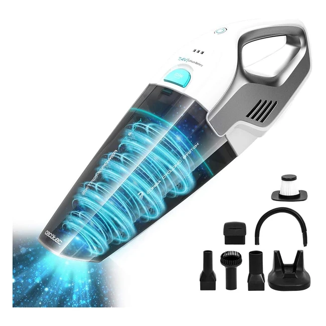 Aspirateur à main Conga Immortal ExtremeSuction 74V - Puissant pour solides et liquides - Technologie cyclonique