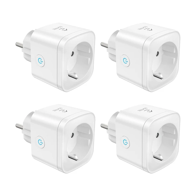 Smart WLAN Steckdose Eightree Alexa 4er Pack - Fernzugriff Zeitplan Stromverbr