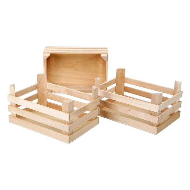 Cesto Grande Set da 3 Small Foot Company 1807 - Legno Stabile e Versatile