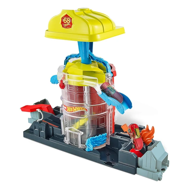 Hot Wheels City Playset Caserma Pompieri Giocattolo 4 Anni Multicolore GJL06