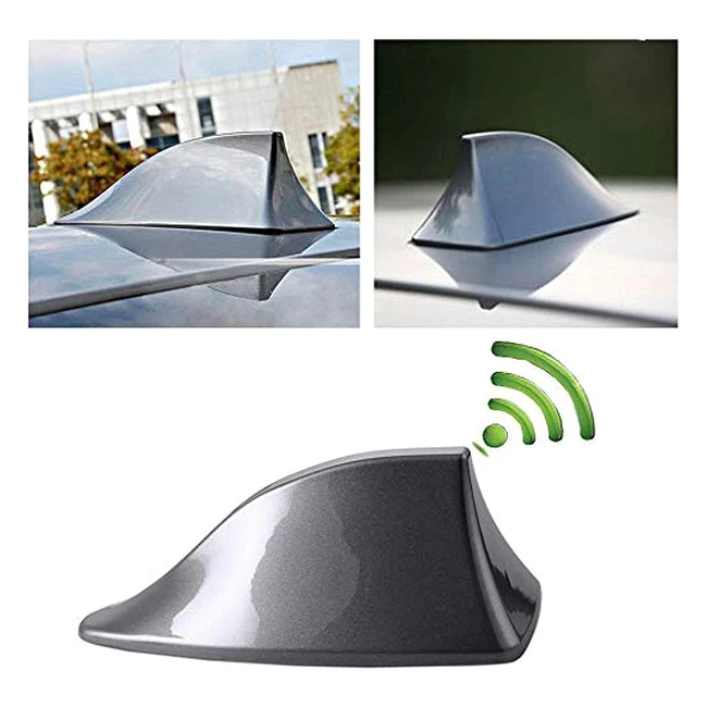 Antenna Squalo Auto Decorativa Grigio - Universale per Berline SUV e Furgoni