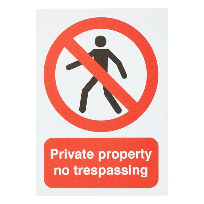 Private Property No Trespassing Sign - High Quality Rigid Polypropylene - FPH05