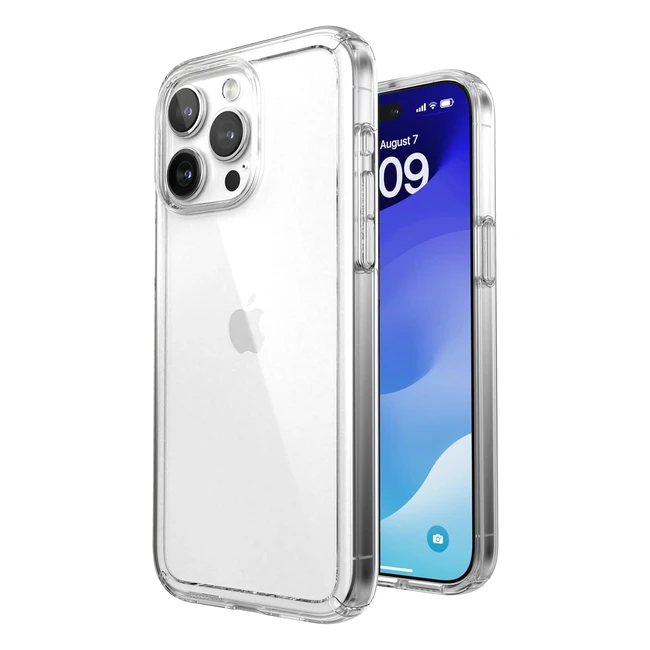 Slim Drop Protection iPhone 15 Pro Max Case - Speck Gemshell Clear
