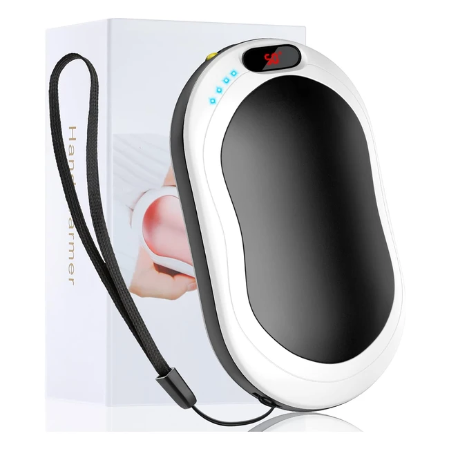 Chauffe-mains rechargeable 10000mAh USB Powerbank - Chauffe-mains électrique avec plusieurs niveaux de chauffage de 40-60°C - Idéal pour les Raynauds et la randonnée camping