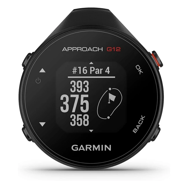 Garmin Approach G12 Clip-On Golf GPS Rangefinder - 42K Preloaded Courses - 0100255500