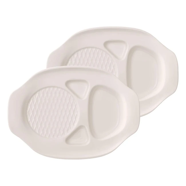 Villeroy & Boch BBQ Passion American Burger Plates - Set of 2 - Premium Porcelain