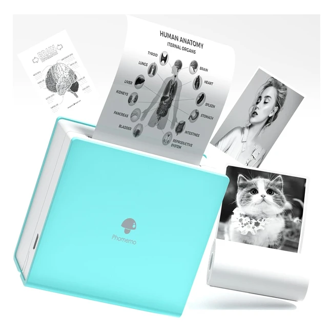 Phomemo M02 Pocket Printer - Mini Bluetooth Thermal Sticker Printer - Portable P
