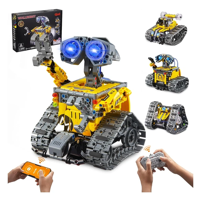 Sillbird Technic Robot Building Set 812 - 4-in-1 Remote App Controlled Educational STEM Robot - Gifts for Boys Girls