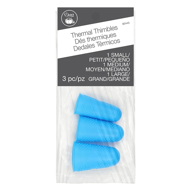 Dritz Thimbles Thermiques - Protégez vos doigts pendant la couture - Lot de 3