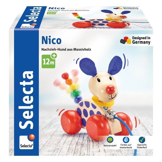 Selecta Hanna Hoppel 62023 - Ziehspielzeug Hase mit Referenznummer