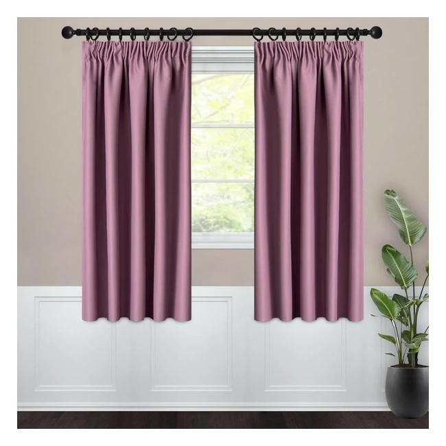 Rideau occultant chambre fille rose 140x145 cm - Topfinel