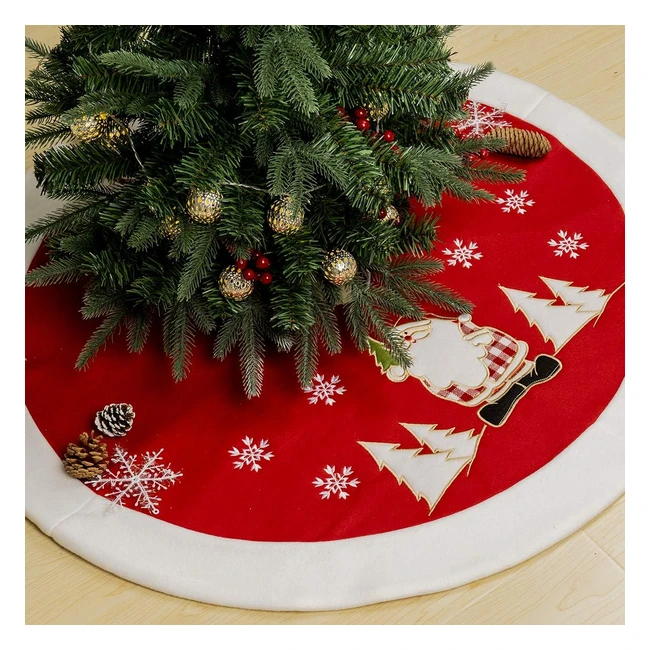 Gigalumi Christmas Tree Skirt - Santa Claus Velvet Mat - 35/90cm - Festive Decoration