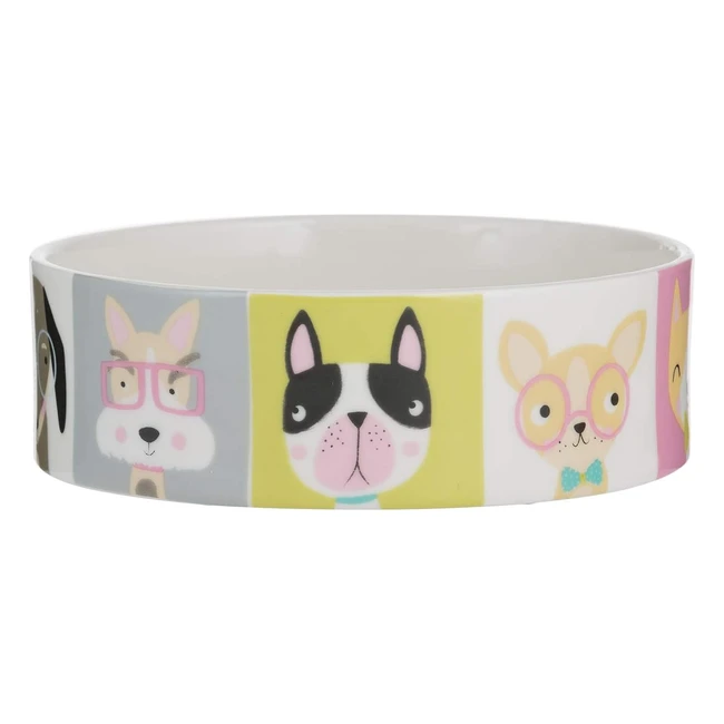 Mason Cash Pawtrait 15cm Stoneware Dog Bowl | Durable, Cool, and Versatile