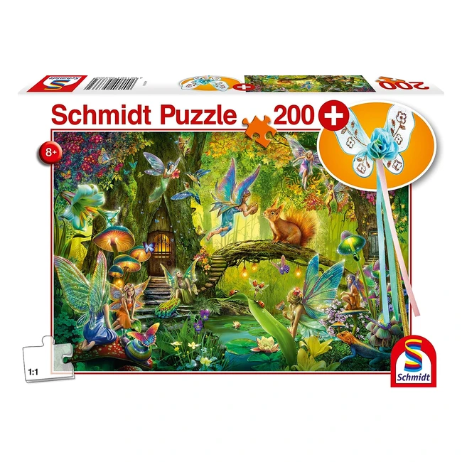 Schmidt Spiele Puzzle 56333 Fairies in the Forest Exklusives Feenstab Kinderpuzz