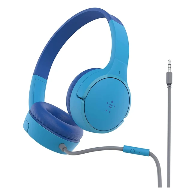 Belkin SoundForm Mini Wired On-Ear Headphones for Kids - Over-Ear Headset with I